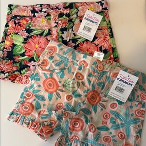 Ruffle Butts Floral High-Waisted Shorts Vibrant Multicolor